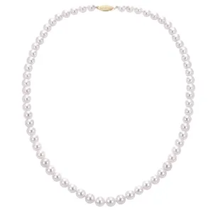 14KW 6 - 6.5 mm "A" Akoya Cultured Pearl Necklace, 18"