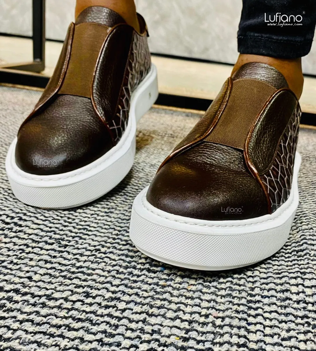 176  Lufiano Slip On : Brown