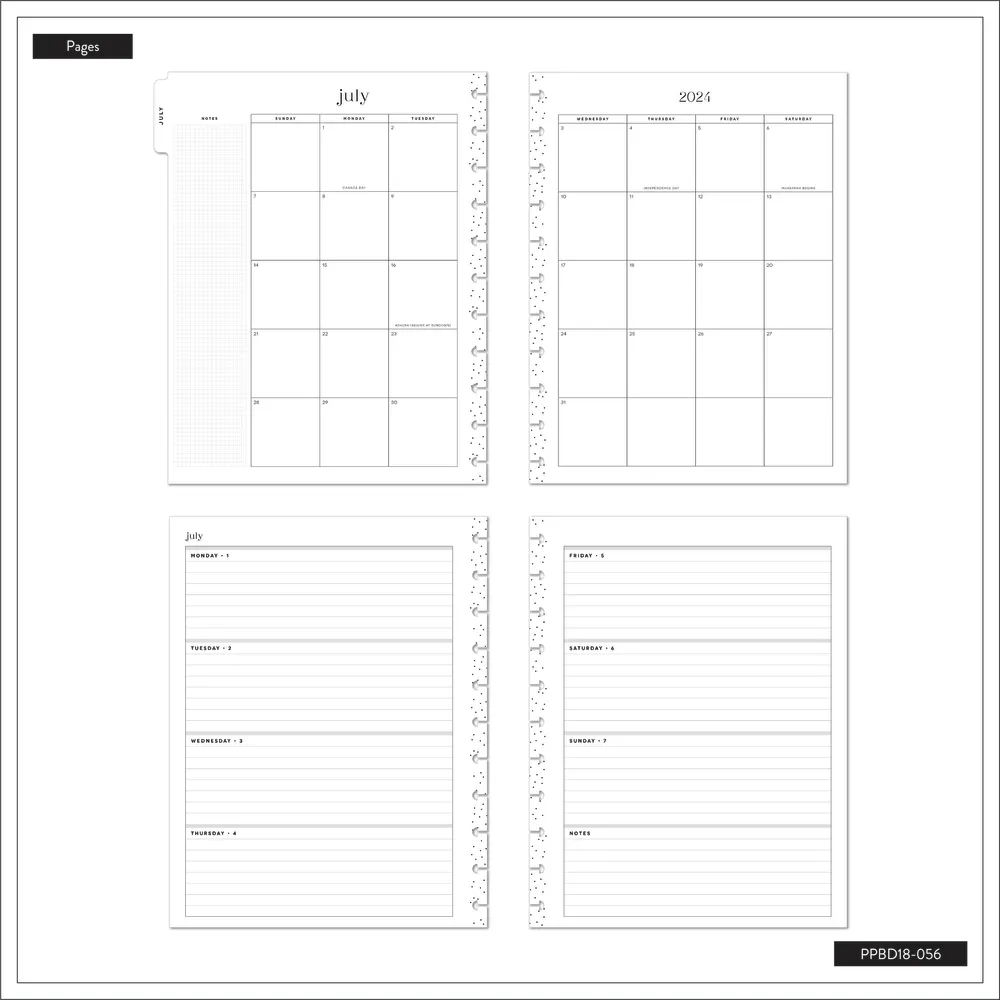 2024 Sophisticated Stargazer Happy Planner - Big Horizontal Layout- 18 Months