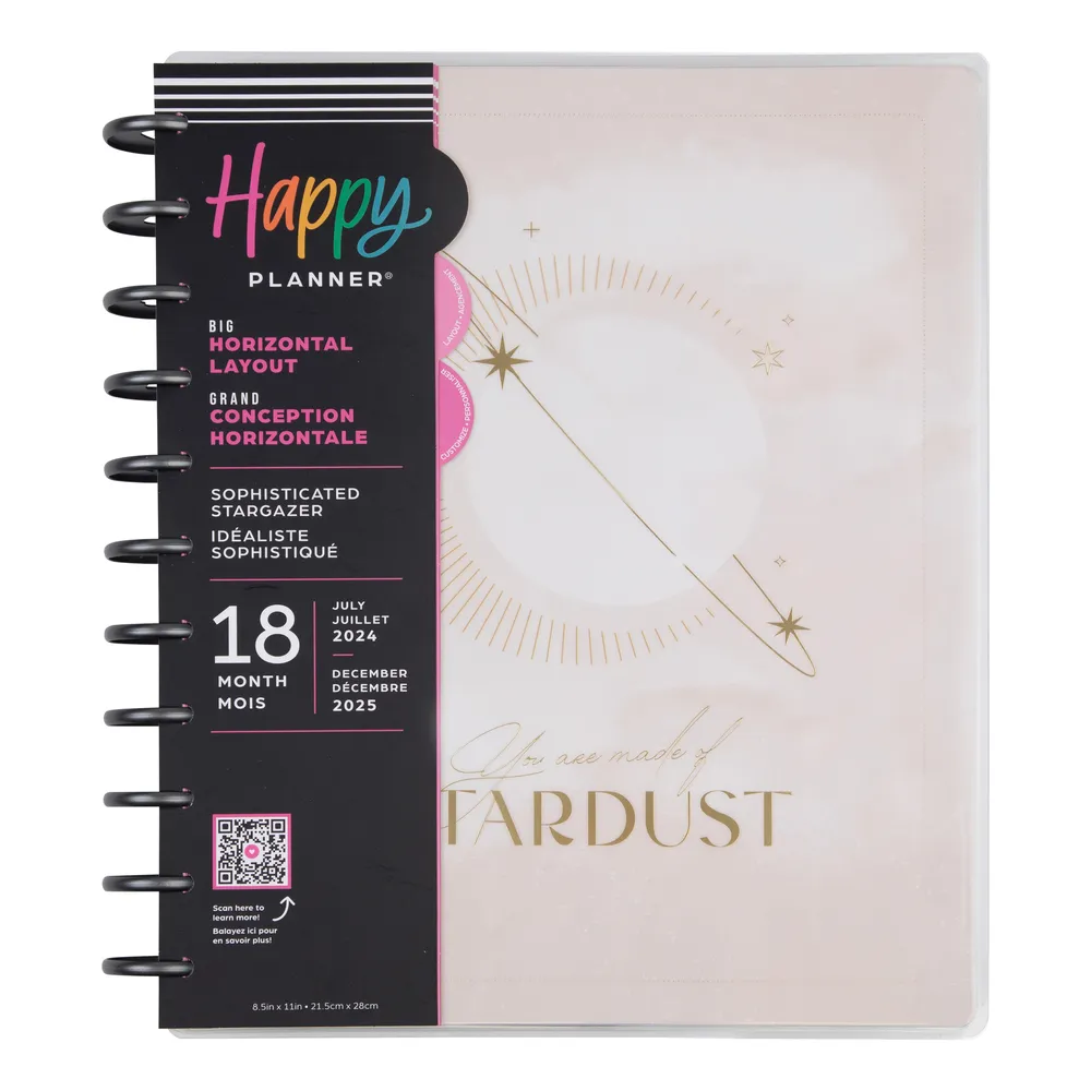 2024 Sophisticated Stargazer Happy Planner - Big Horizontal Layout- 18 Months