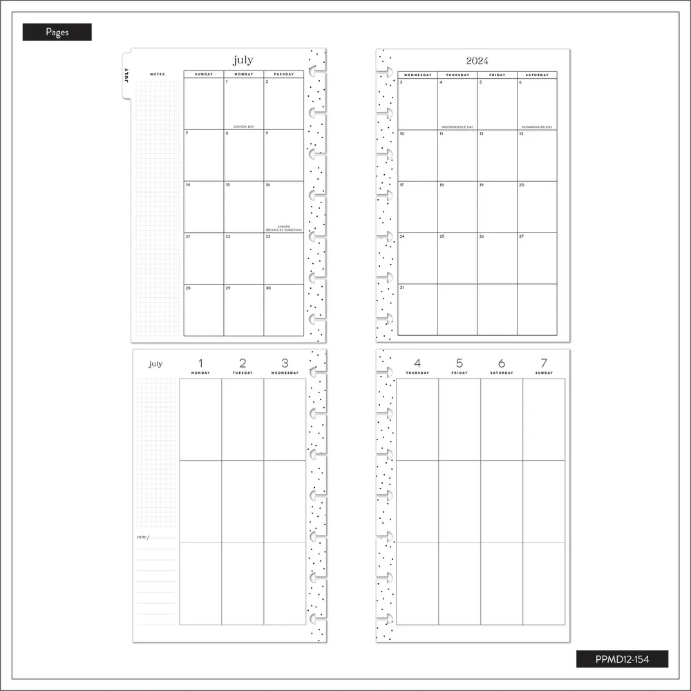 2024 Sophisticated Stargazer Happy Planner - Mini Vertical Layout - 12 Months