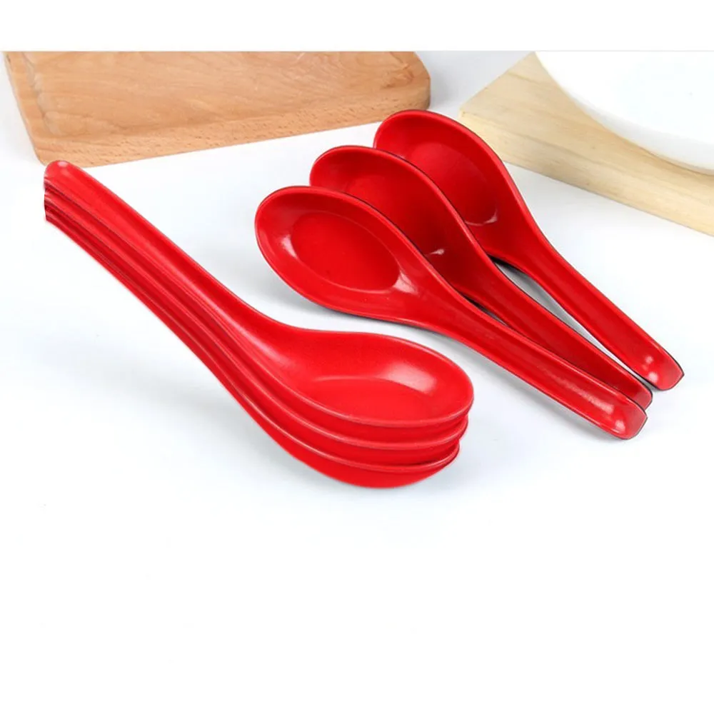 2393 Microwave Safe, Unbreakable, Colorful Soup / Dessert Spoons, Food Grade Set of 6 Pcs,