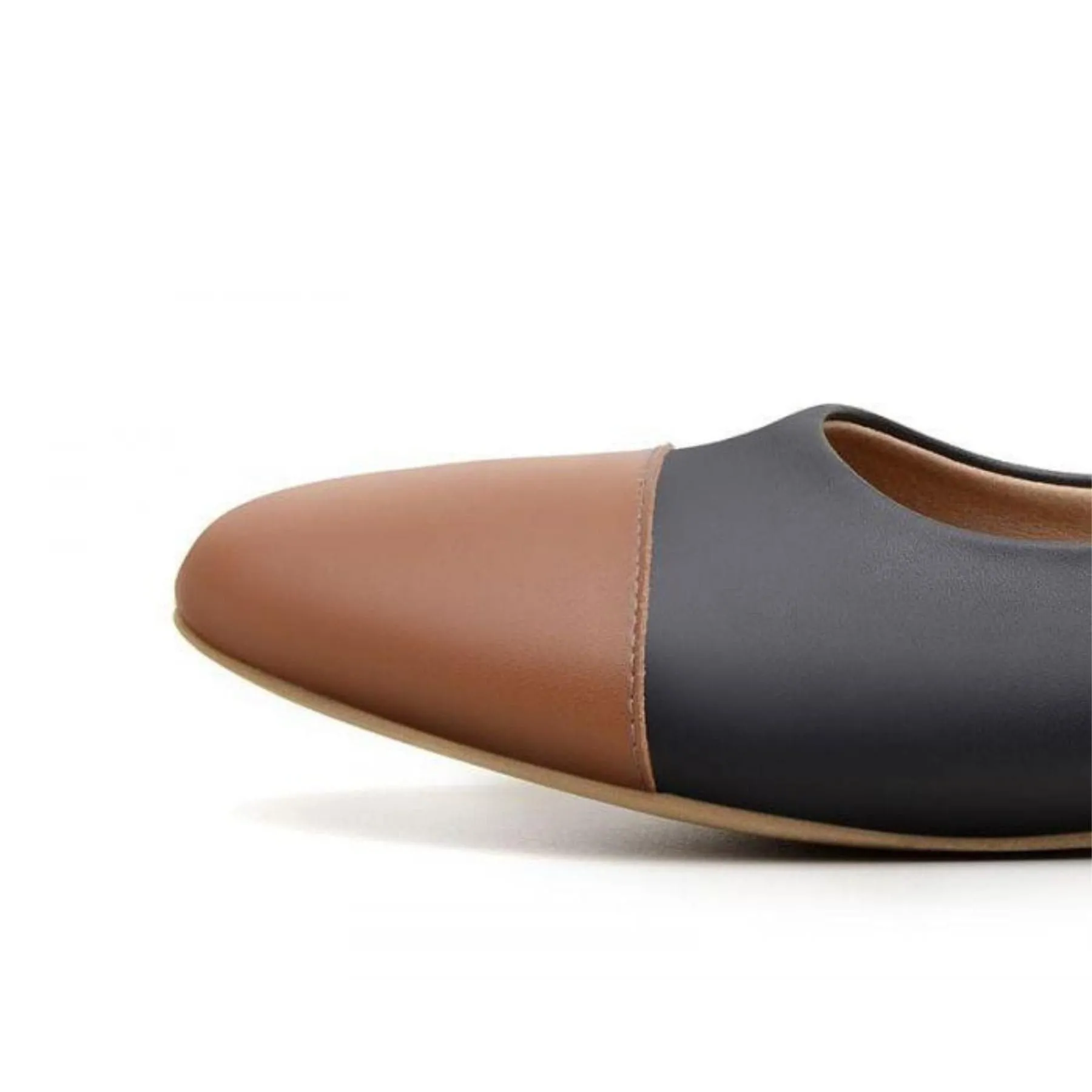 'Angelica' vegan-leather ballet flats by Ahimsa - black