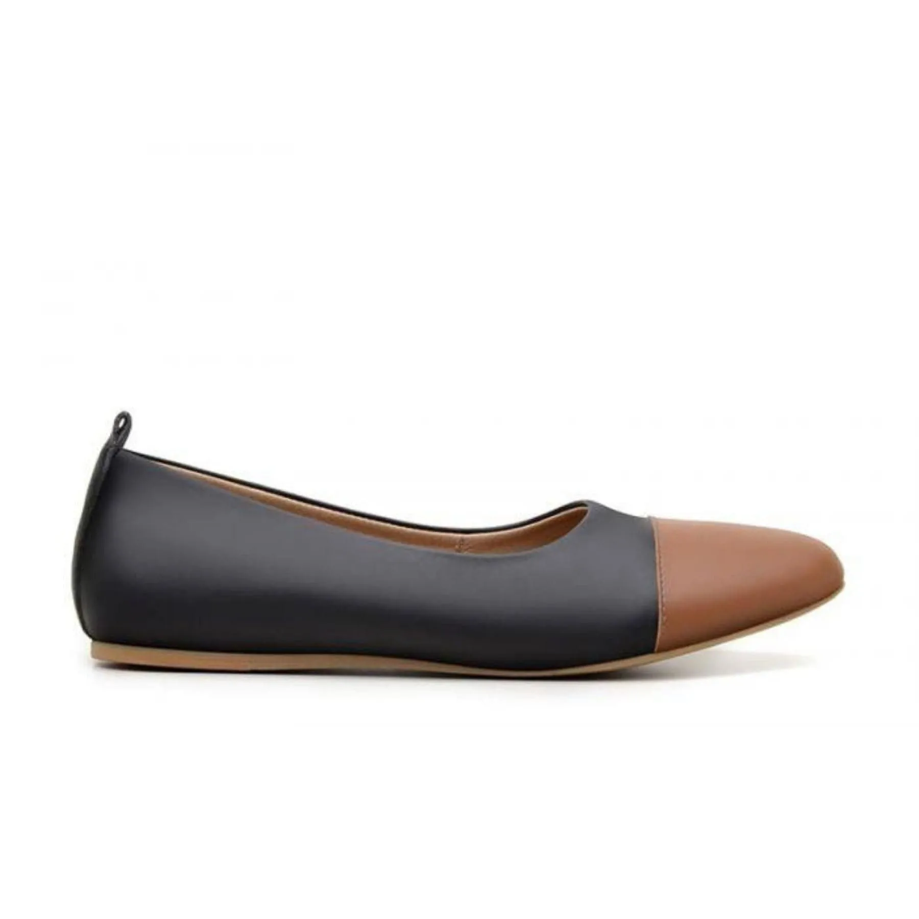 'Angelica' vegan-leather ballet flats by Ahimsa - black