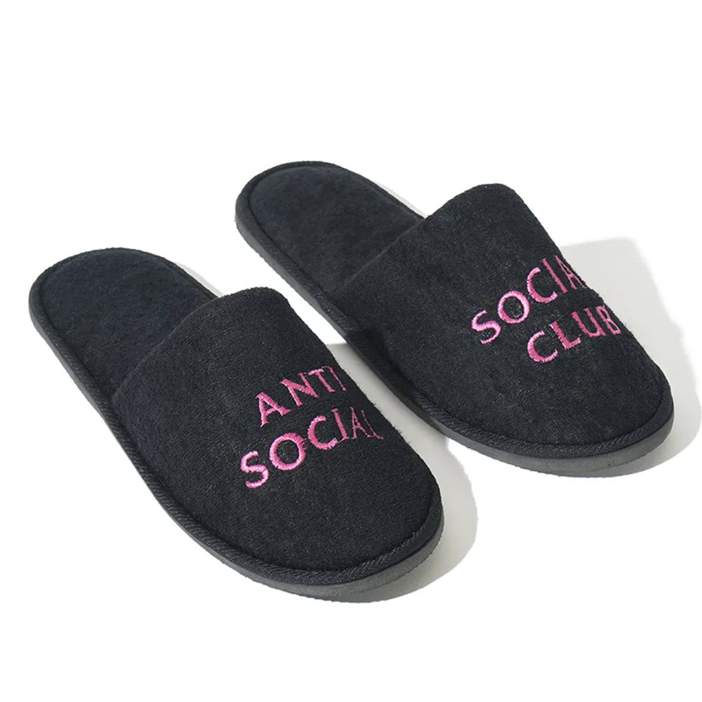 Anti Social Social Club House Slippers Black