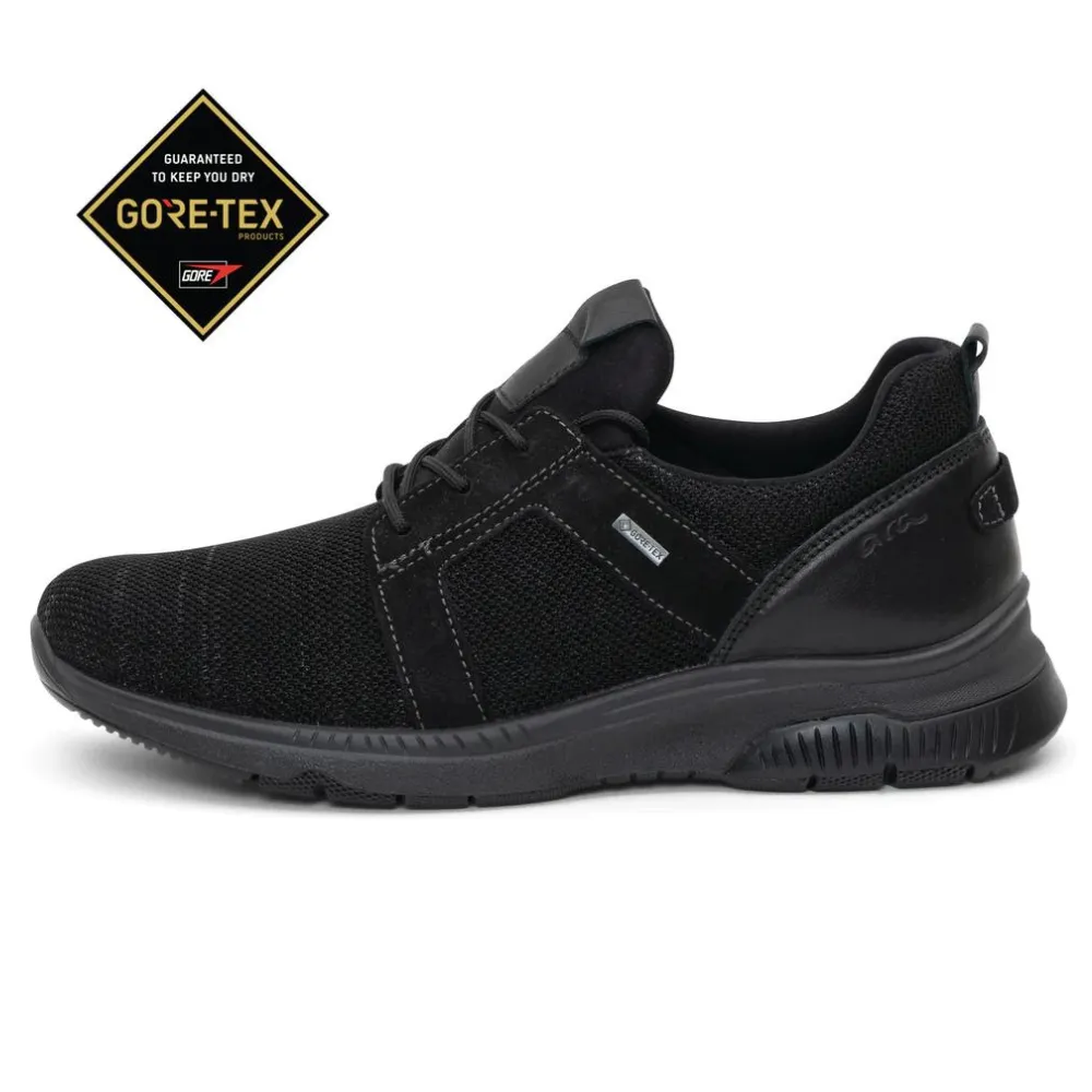 Ara Morris Black Leather Sneaker (Men's)