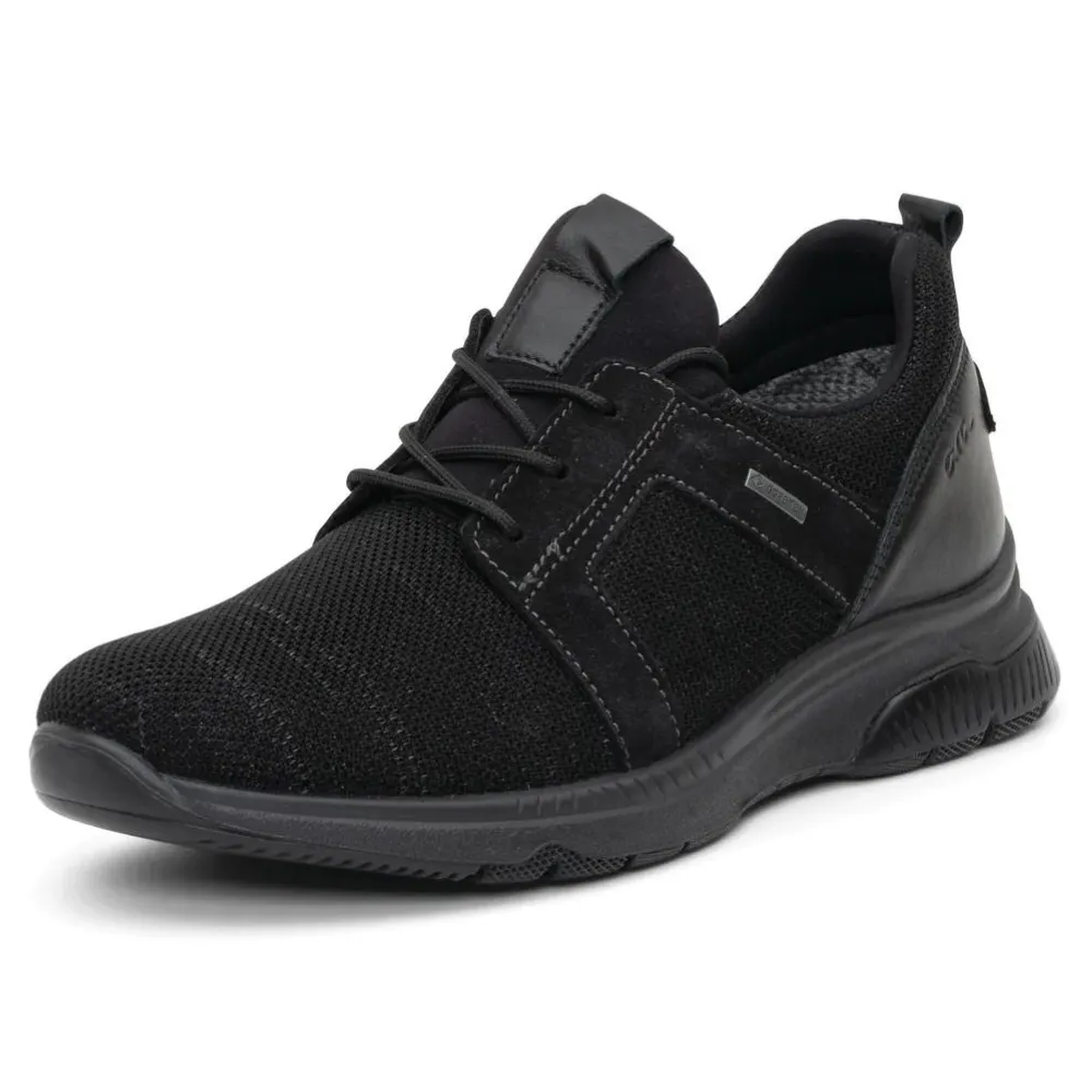 Ara Morris Black Leather Sneaker (Men's)