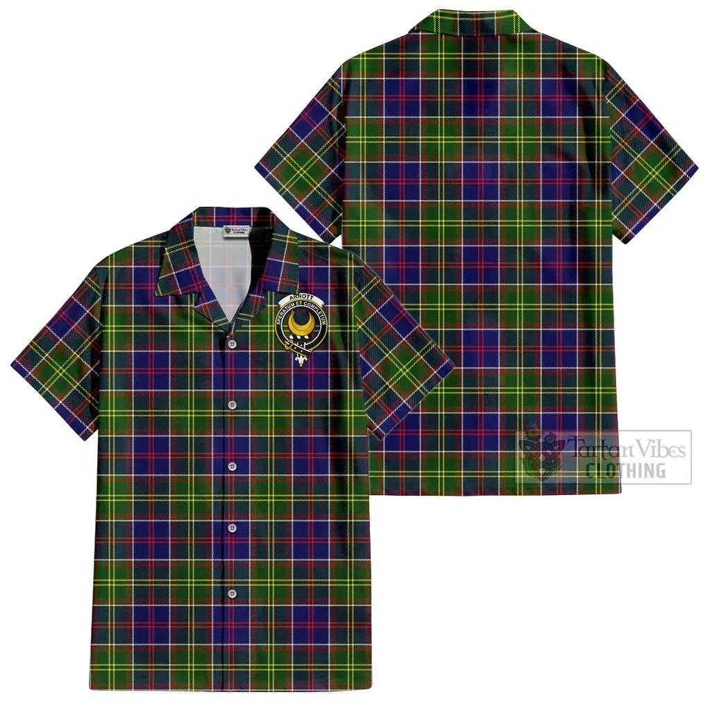 Arnott Tartan Cotton Hawaiian Shirt with Family Crest