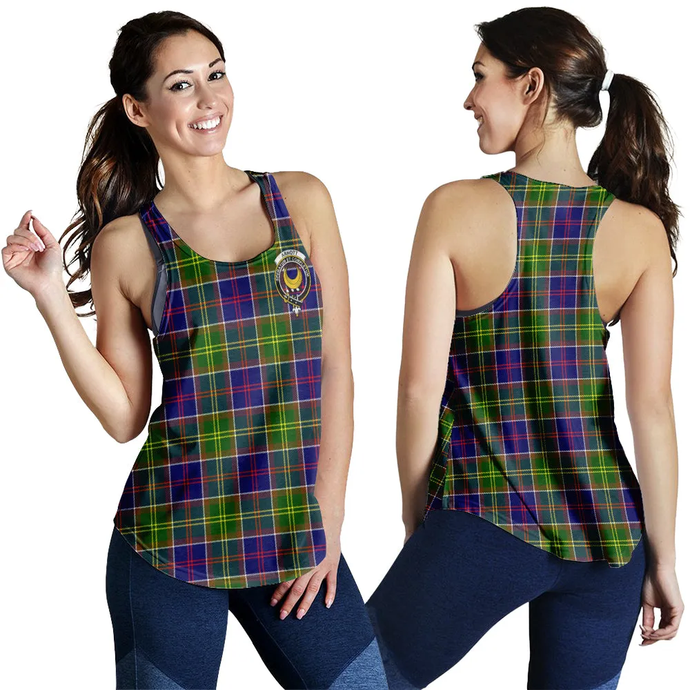 Arnott Tartan Women Racerback Tanks with Family Crest