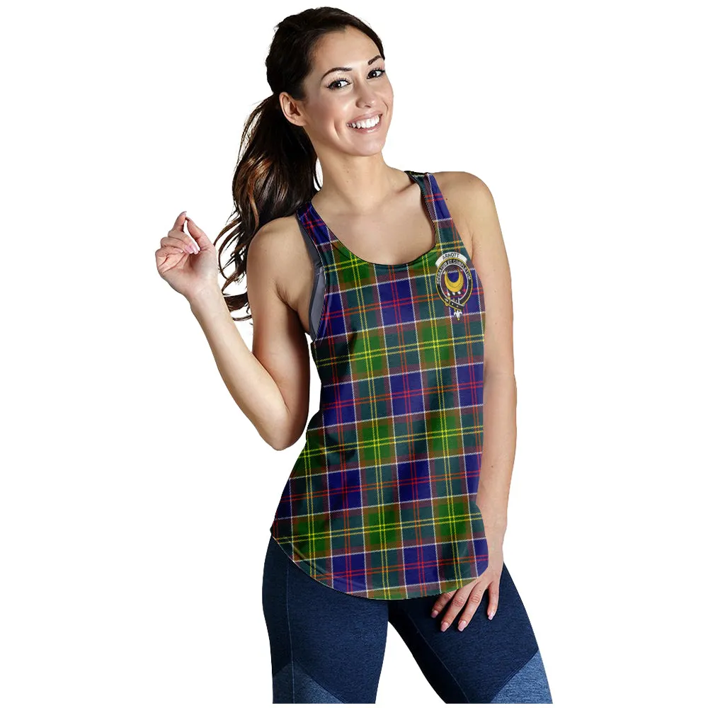 Arnott Tartan Women Racerback Tanks with Family Crest