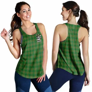 Ashfield Irish Clan Tartan Women's Racerback Tanks with Coat of Arms