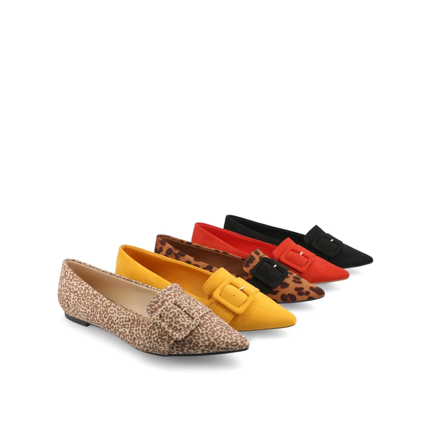 AUDREY LOAFER FLATS IN FAUX SUEDE