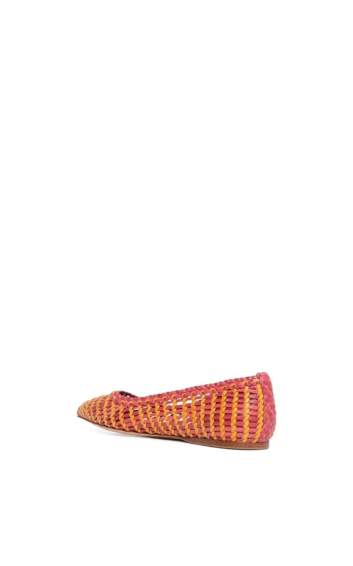 Aurora Braided Flat Shoe in Pink Multi Leather