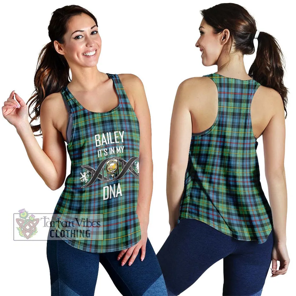 Bailey Ancient Tartan Women's Racerback Tanks with Family Crest DNA In Me Style