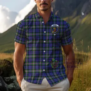 Baird Modern Tartan Cotton Hawaiian Shirt with Family Crest