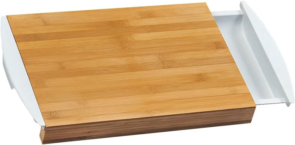 Bamboo Cutting Board with 2 trays