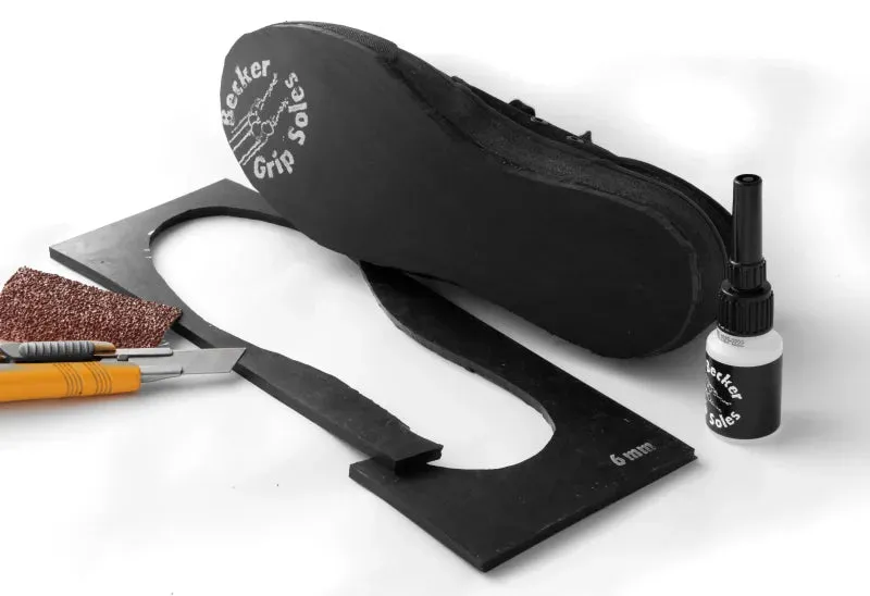 Becker Grip Soles - Braking Soles Set Longboard, Streetluge, Buttboard - 4 millimeter