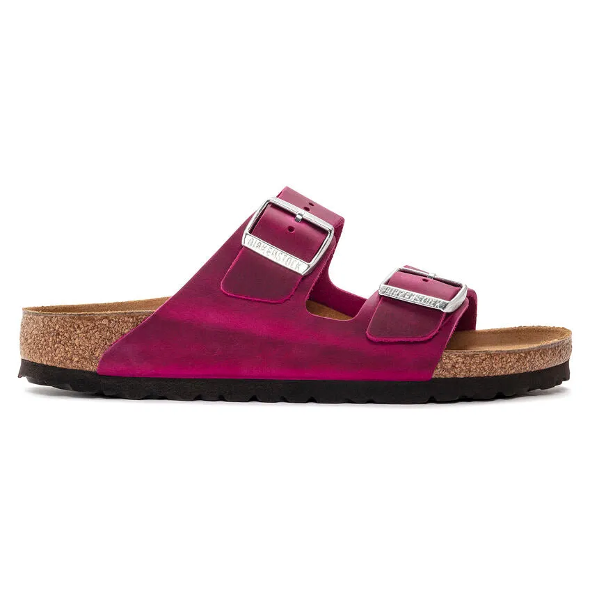 'Birkenstock' Women's Arizona Oiled Leather Sandal - Festival Fuchsia