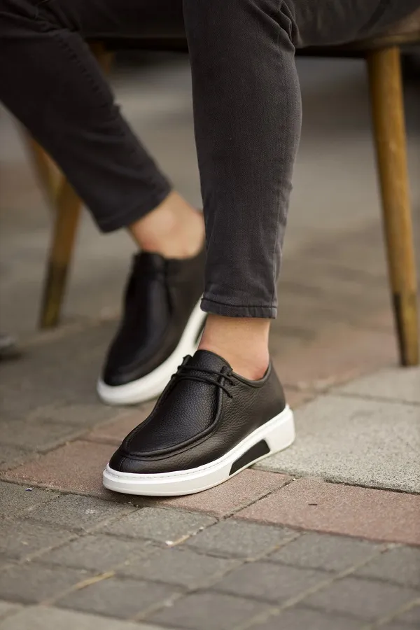 Black Laced Slip-On Shoes for Men | GentWith