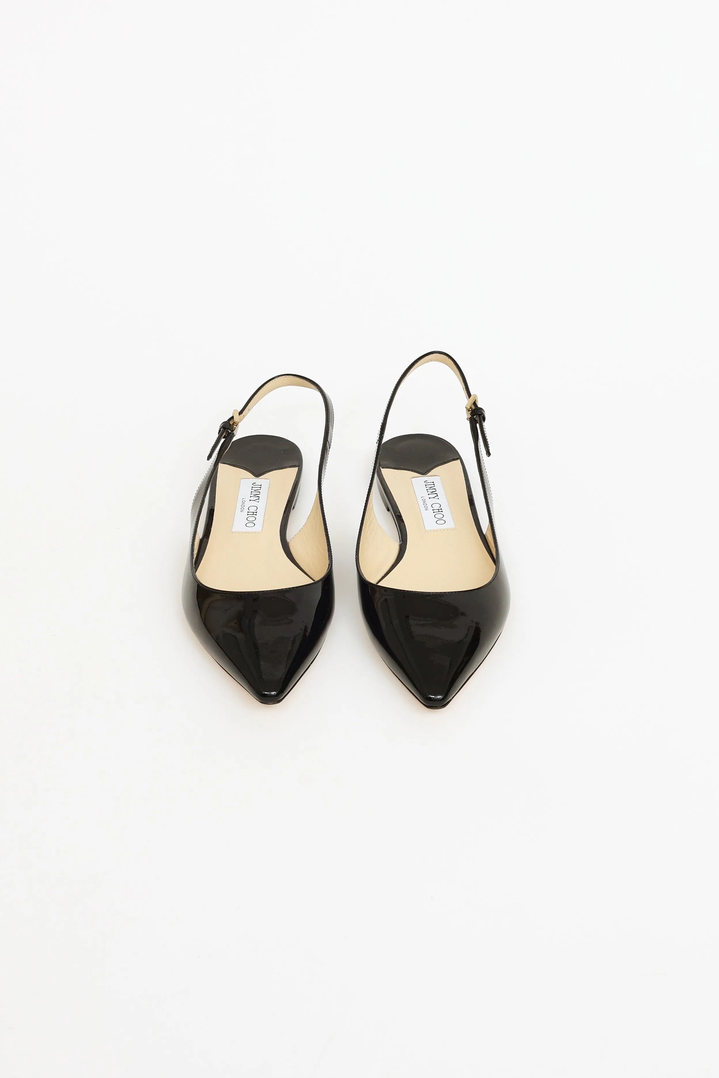 Black Patent Erin Slingback Flat