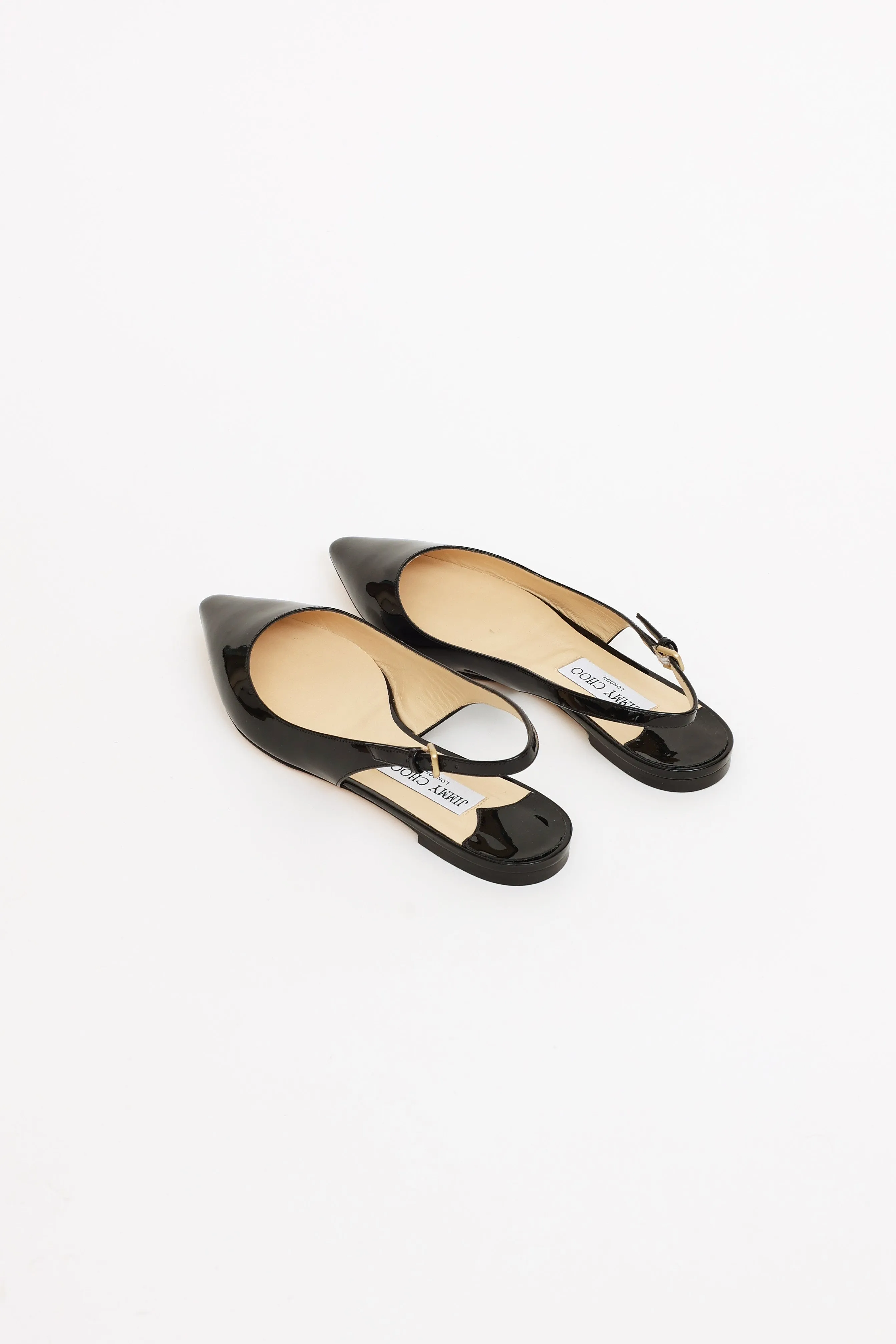 Black Patent Erin Slingback Flat