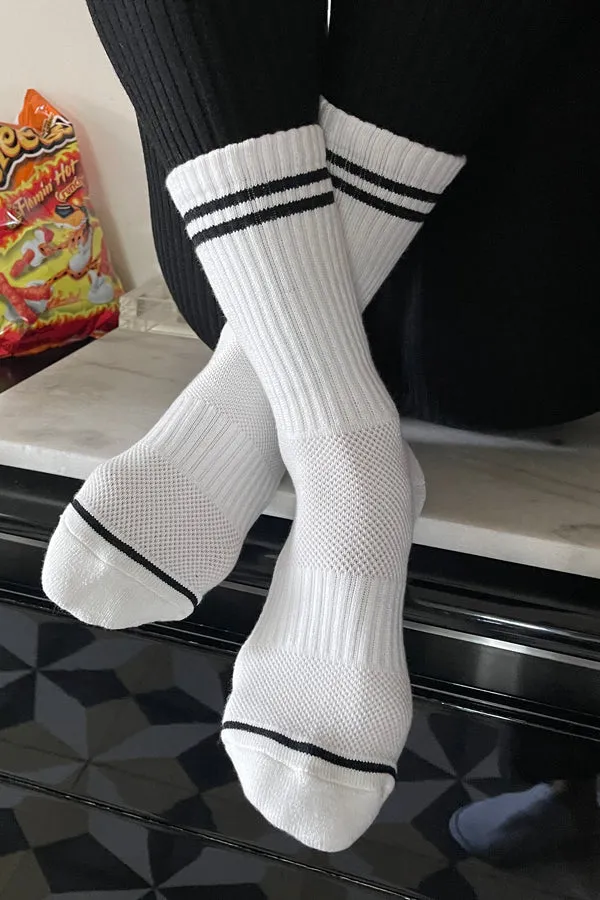 BOYFRIEND SOCKS CLASSIC WHITE