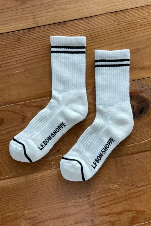 BOYFRIEND SOCKS CLASSIC WHITE