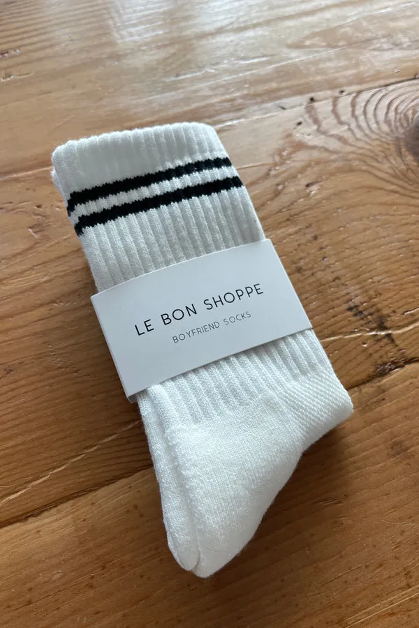 BOYFRIEND SOCKS CLASSIC WHITE