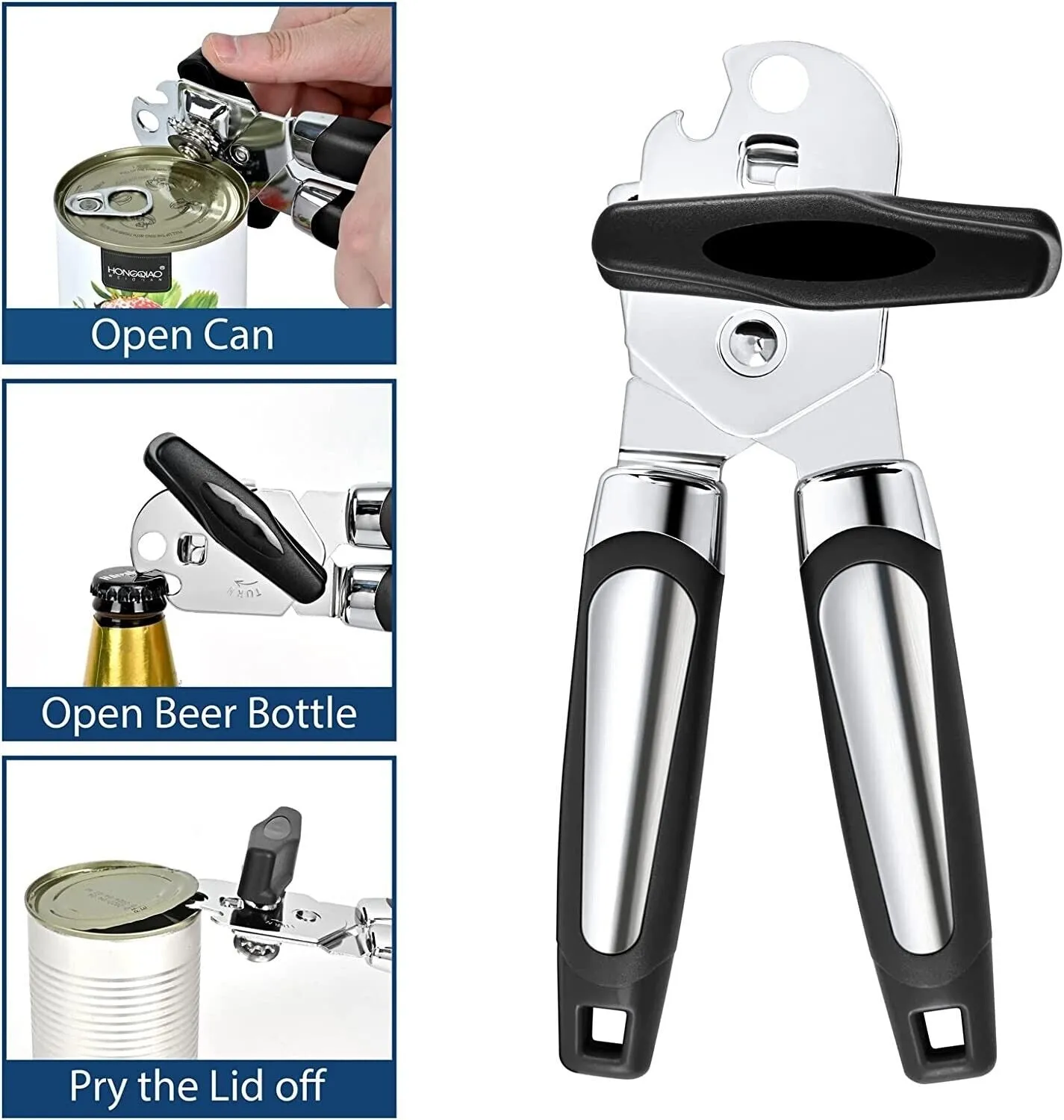 Can Opener Smooth Edge Heavy Duty Stainless Steel Blades Beer Opener | Brodtica.com