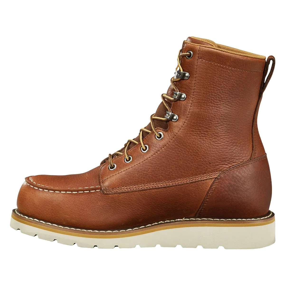 Carhartt Men's Waterproof 8" Moc Toe Wedge Boots - Red Brown