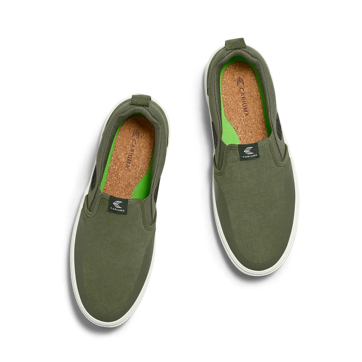 CARIUMA Slip-On Pro Bronze Green Suede Sneaker Mens