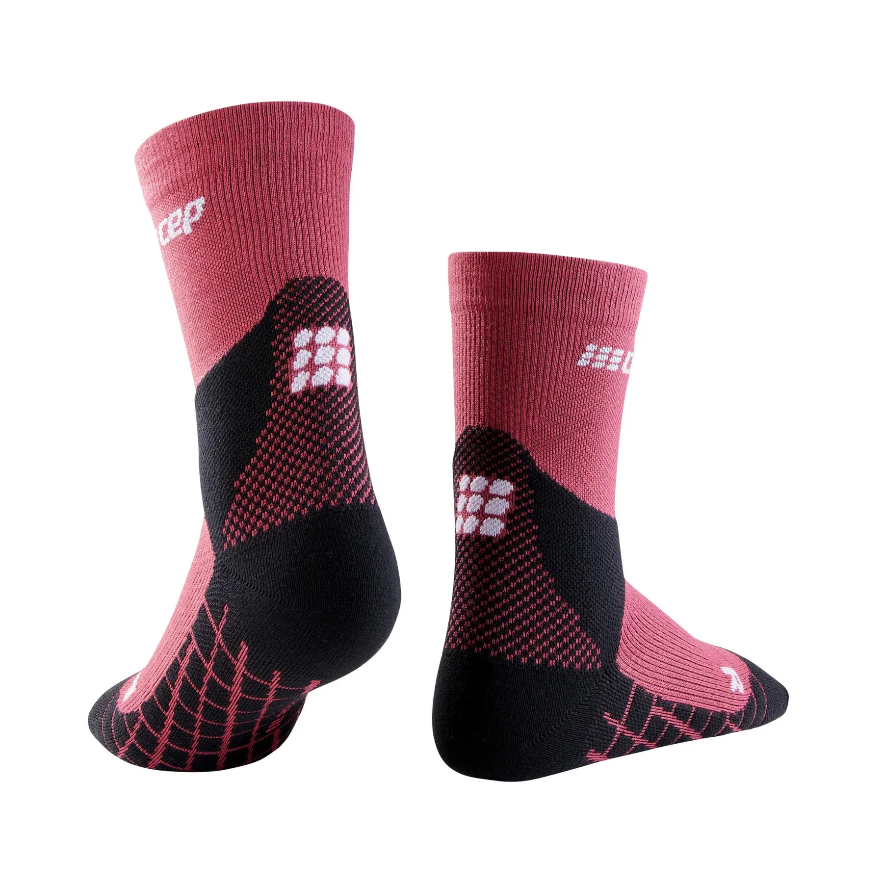 CEP Women&#x27;s Hiking Light Merino Mid Cut Compression Socks Berry | Buy CEP Women&#x27;s Hiking Light Merino Mid Cut Compression Socks Berry here | Outnorth