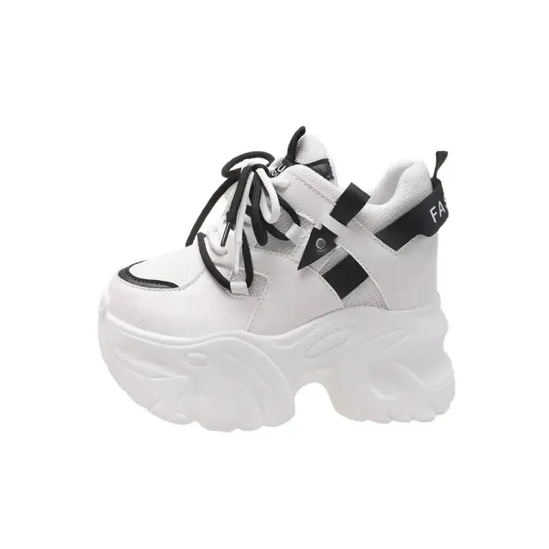 Chunky Platform Double Lace Up Sneakers