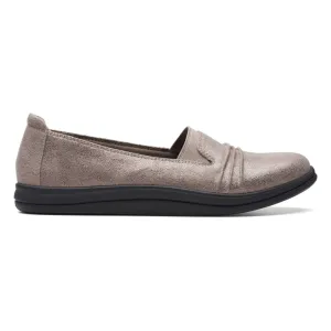 Clarks Breeze Sol Taupe Metal Slip-On (Women's)