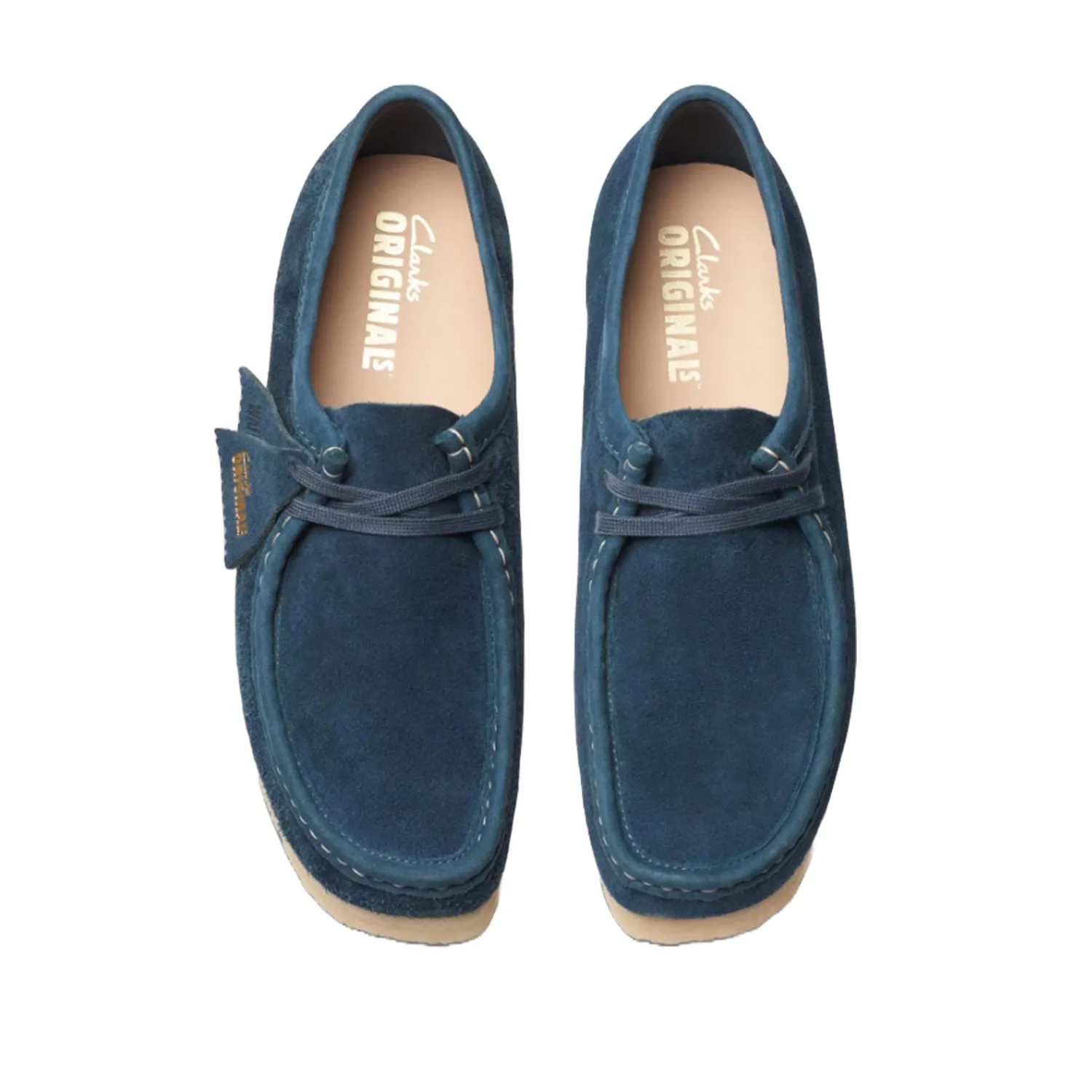 Clarks Men's Wallabee in Navy/Teal