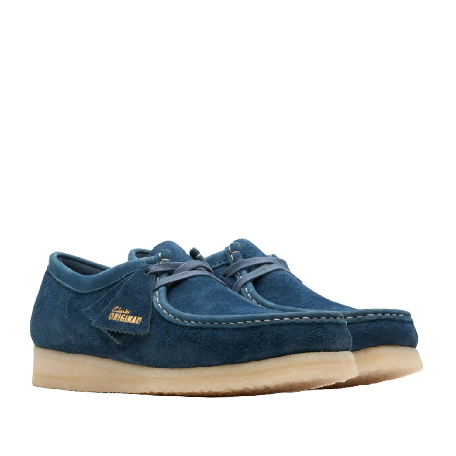 Clarks Men's Wallabee in Navy/Teal