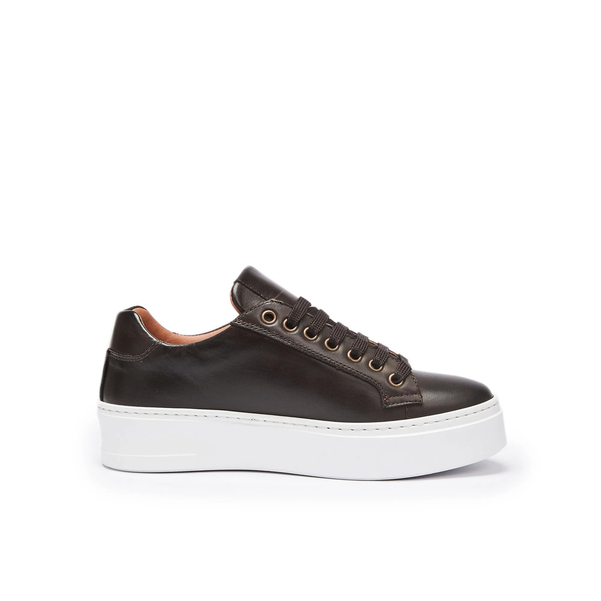 Classic lace-up sneaker dark brown