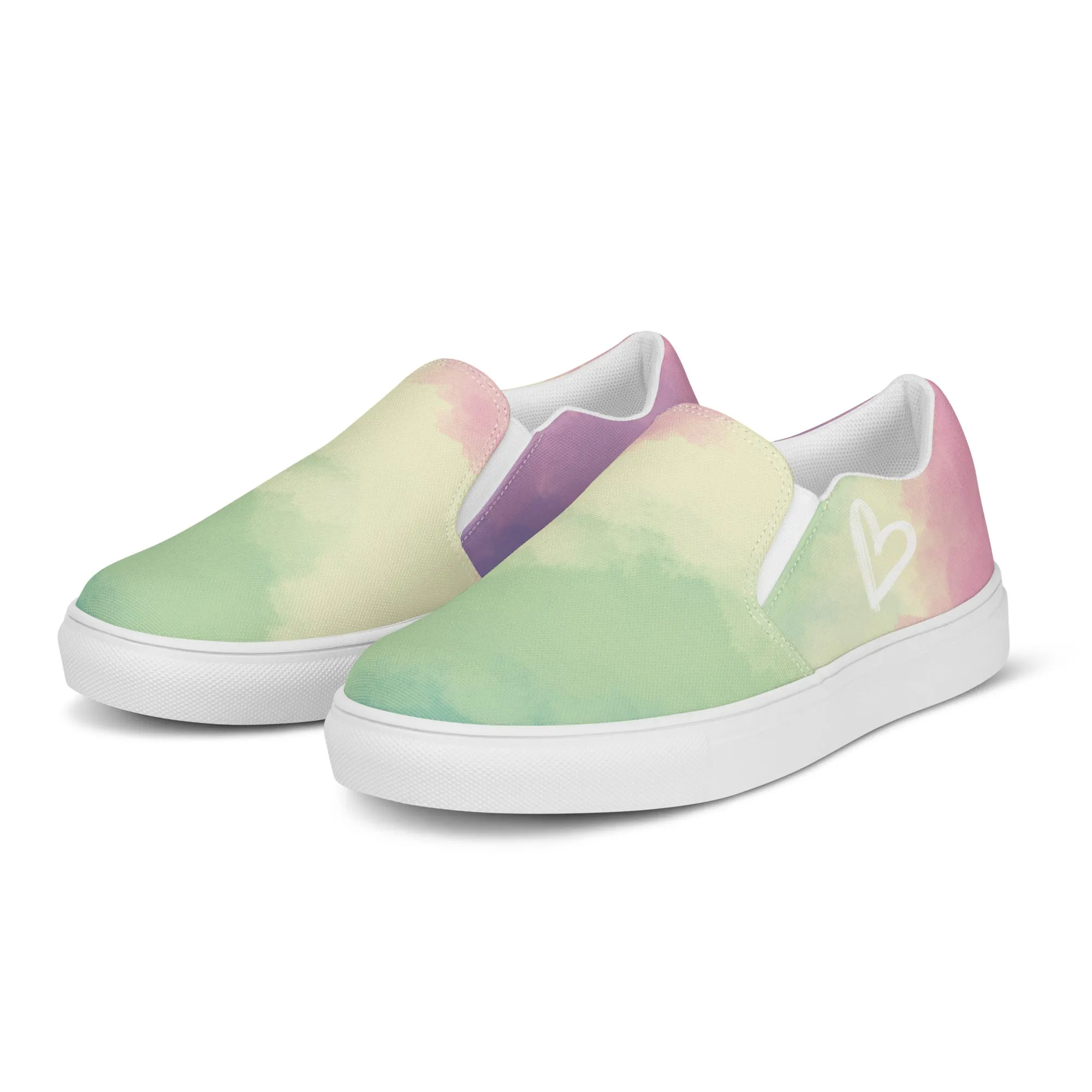 Cloudy Genderfae Slip-on Canvas Shoes (Masc Sizing)