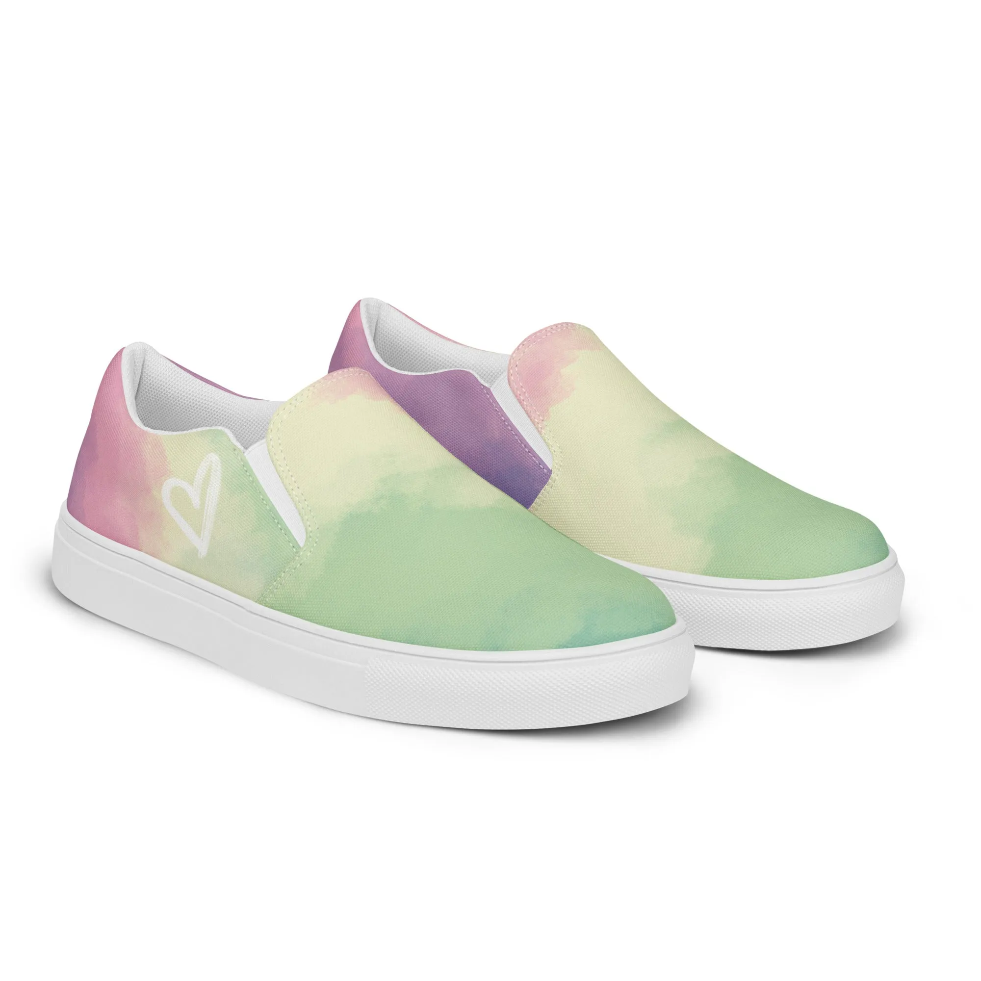 Cloudy Genderfae Slip-on Canvas Shoes (Masc Sizing)