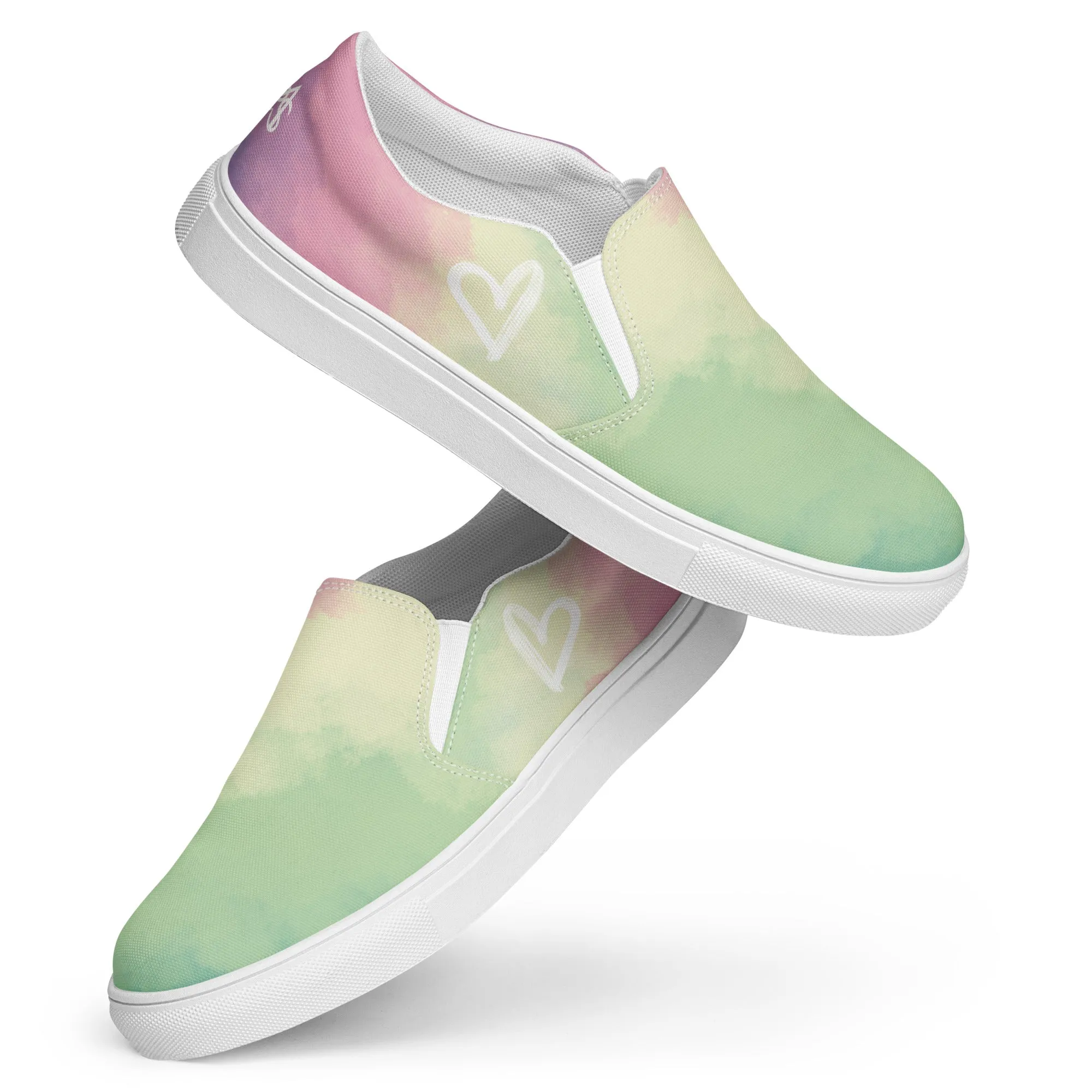 Cloudy Genderfae Slip-on Canvas Shoes (Masc Sizing)