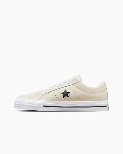 CONS ONE STAR PRO SUEDE SHOE - Egret/White/Black