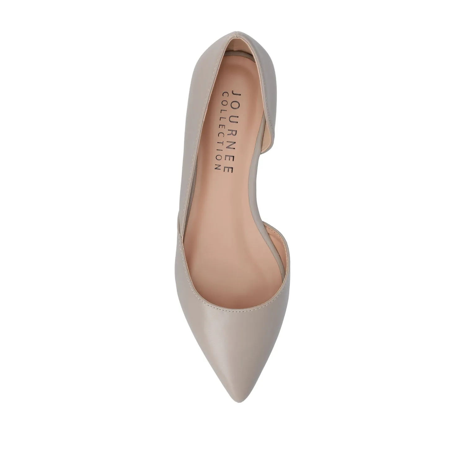 CORTNI D'ORSAY FLATS IN FAUX LEATHER