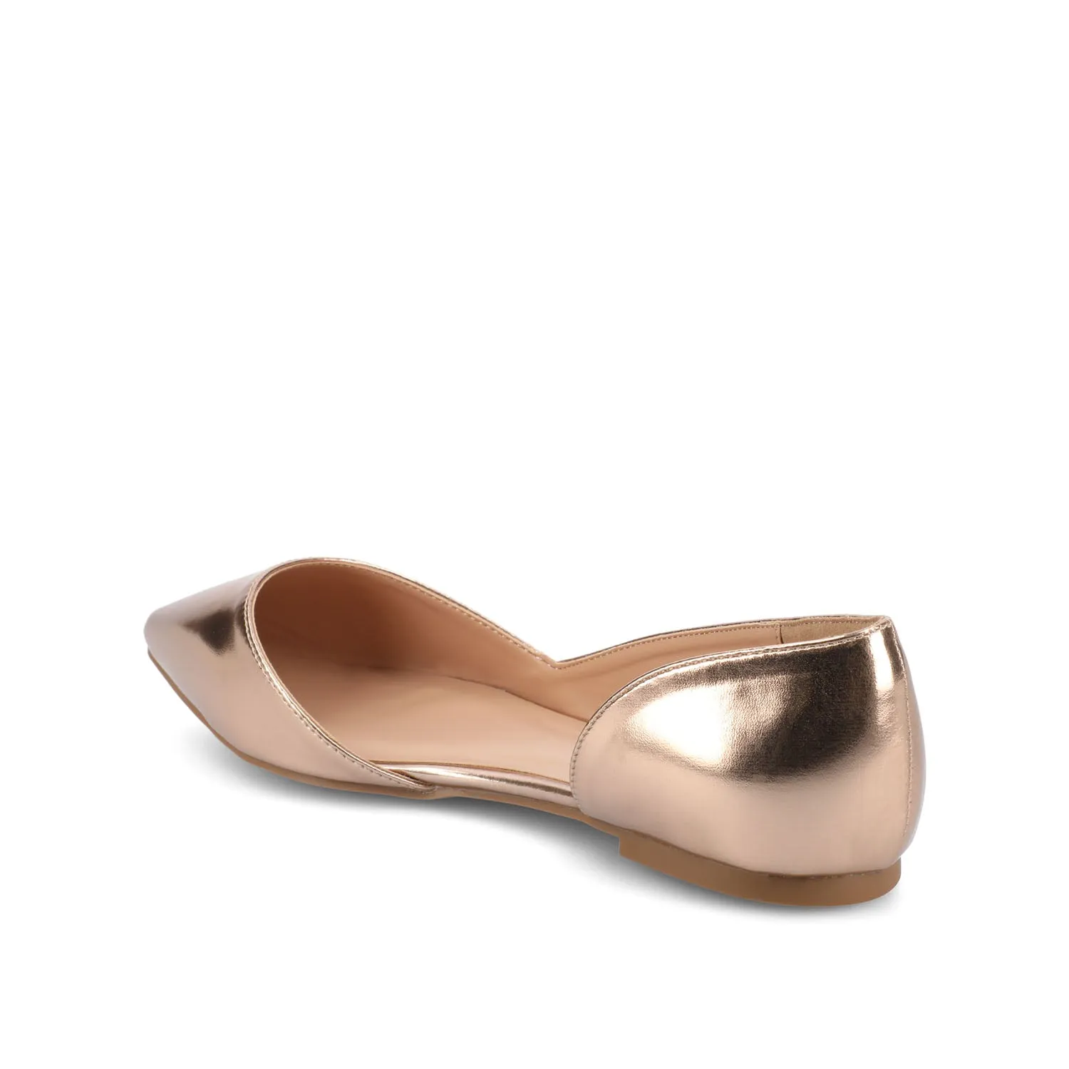 CORTNI D'ORSAY FLATS IN FAUX LEATHER