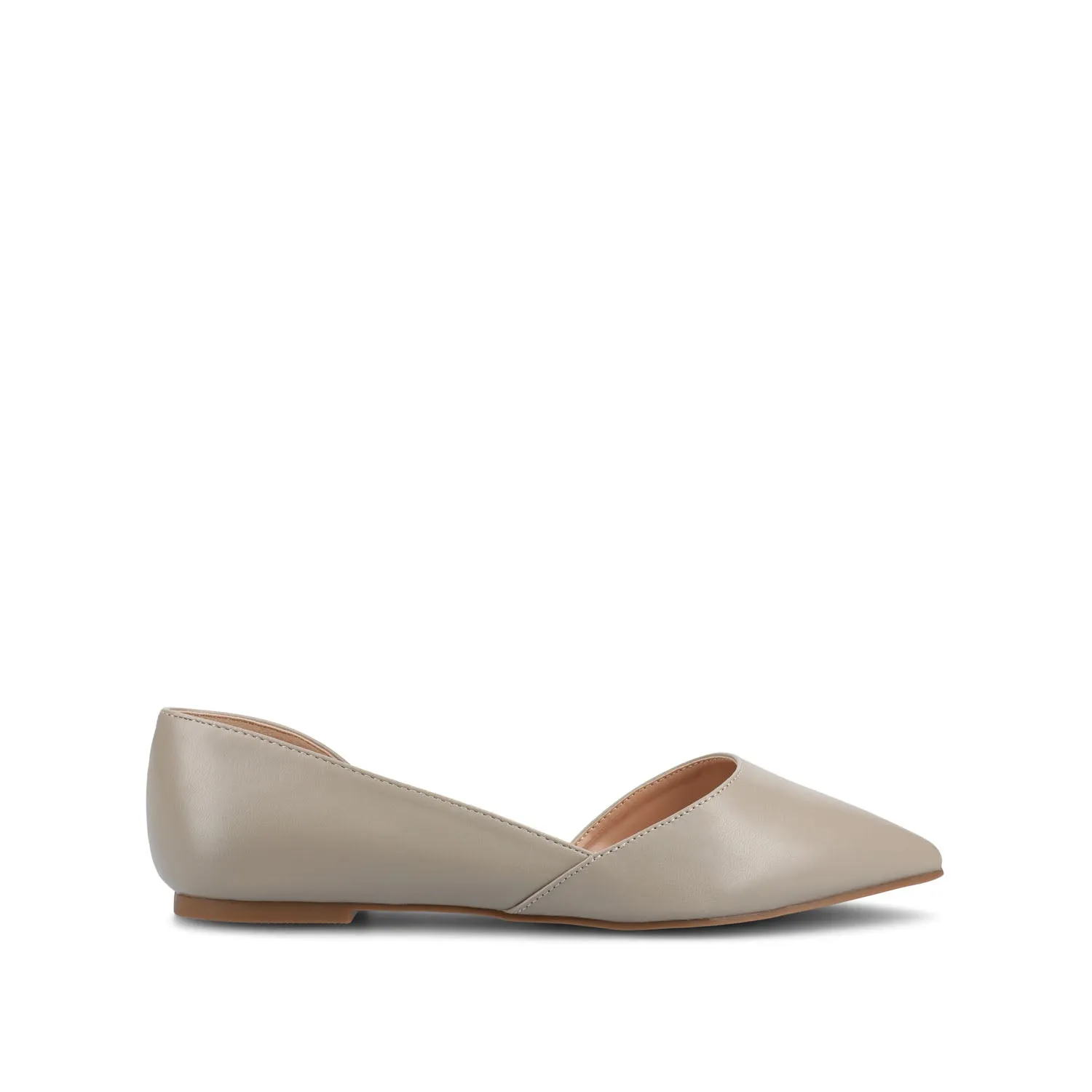 CORTNI D'ORSAY FLATS IN FAUX LEATHER