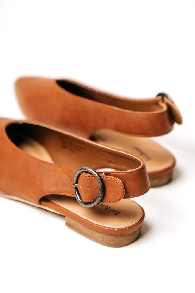 Delta Pointed Flats in Camel - FINAL SALE