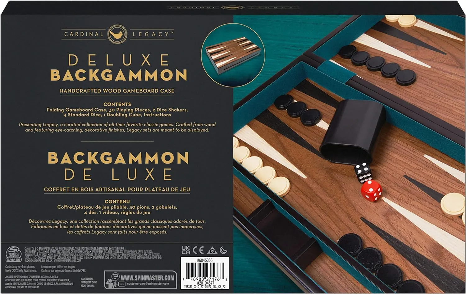 Deluxe Wooden Backgammon