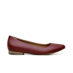 'Diana' Vegan Women's Flat by Ahimsa - Burgundy