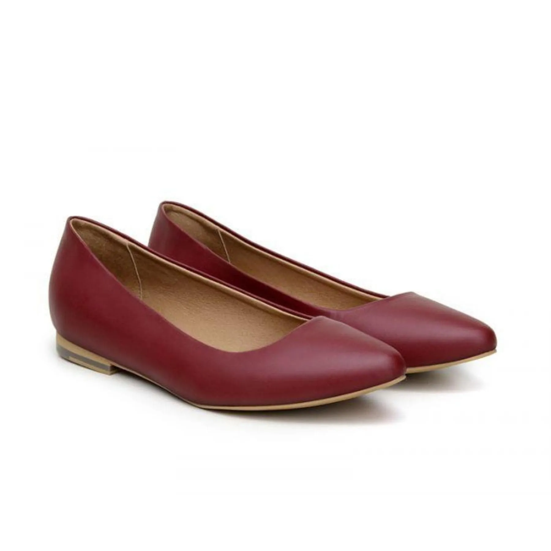 'Diana' Vegan Women's Flat by Ahimsa - Burgundy