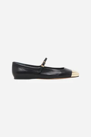 Dolce Vita Reyes Toe Cap in Black Leather