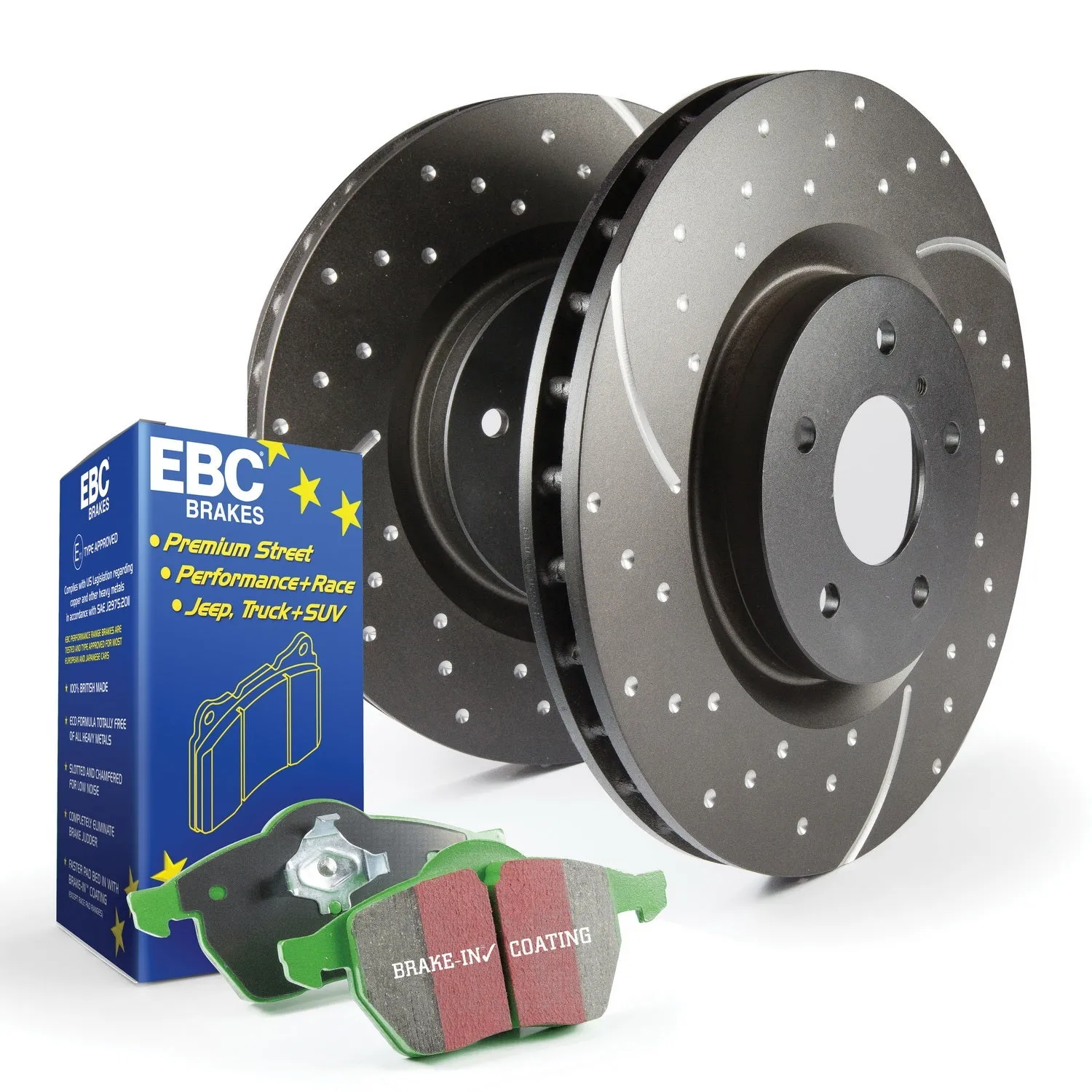 EBC Brakes S10KF1163 S10 Kits Greenstuff 2000 and GD Rotors